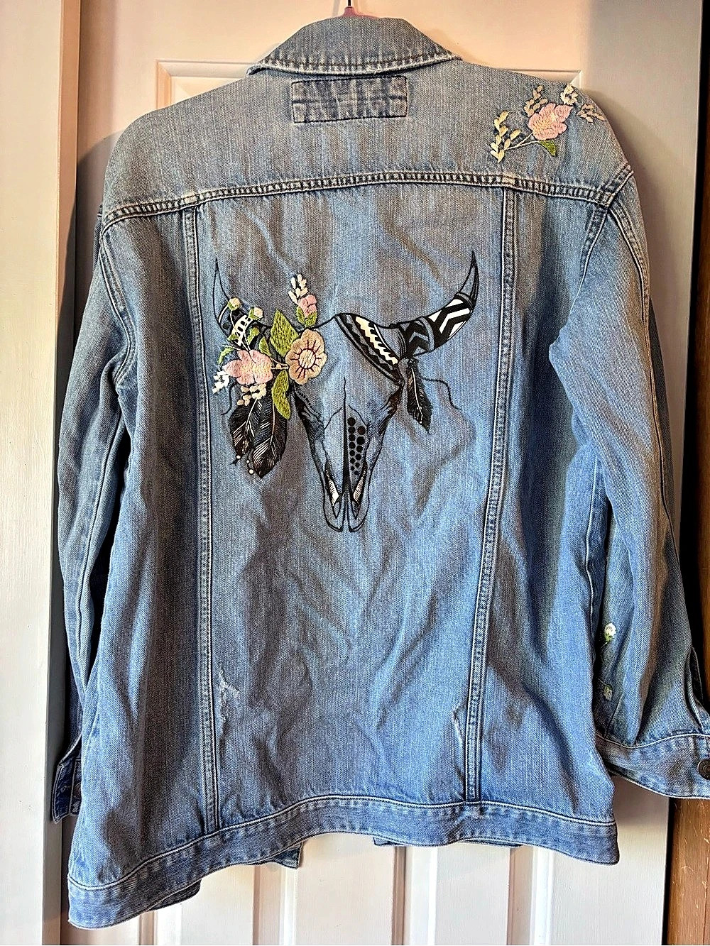 Express Embroidered Denim Jean Jacket